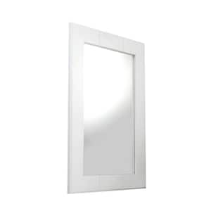 Maine 16 in. W x 24 in. H Framed Rectangular Bathroom Vanity Mirror in White