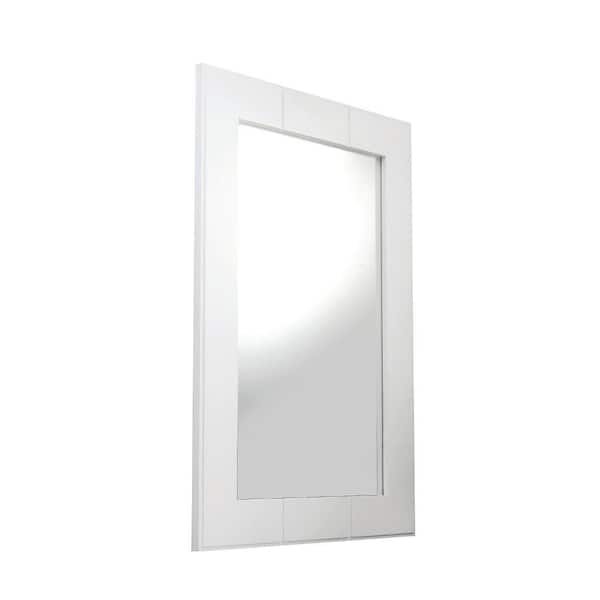 Croydex Maine 16 in. W x 24 in. H Framed Rectangular Bathroom Vanity Mirror in White
