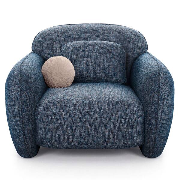 Furniture of America Saylor Modern Denim Blue Chenille Accent Arm