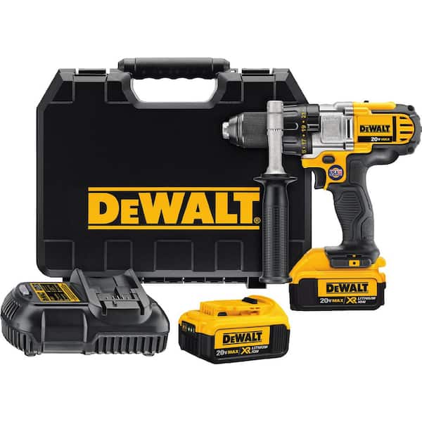 DEWALT 20V MAX Cordless Premium 3-Speed 1/2 in. Drill/Driver with (2) 20V 4.0Ah Batteries, Charger and Case