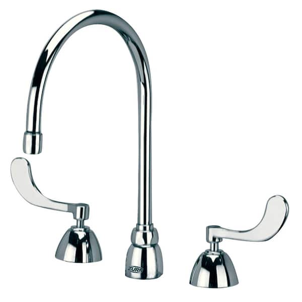 Zurn 1.5 GPM Widespread Faucet with 8 in. Spout and 4 in. Wrist Blade Handles in Polished Chrome
