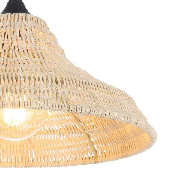 Hunter Fan Company - Hunter Agoura 1 Light Matte Black Cone Pendant Lighting for Dining Room