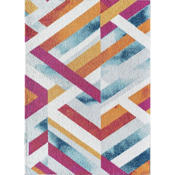 Rugs America Miko Passionfruit Orange 5 ft. x 7 ft. Area Rug