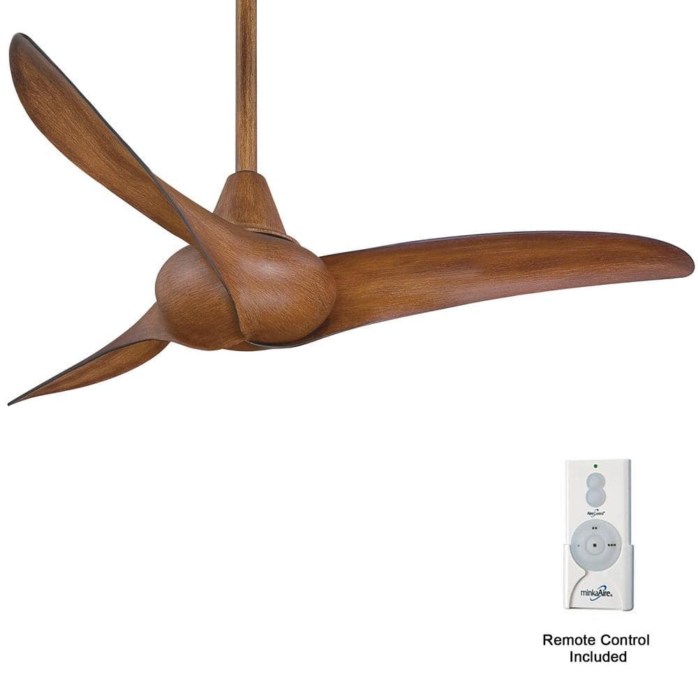 Minkaaire Wave 44 Wave 44  3 Blade Indoor Ceiling Fan - Distressed Koa