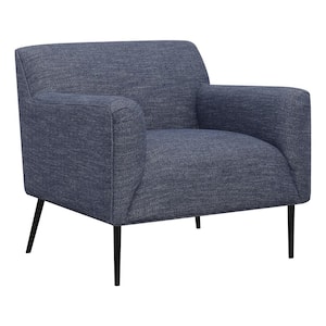 Darlene Navy Blue Upholstered Tight Back Arm Accent Chair