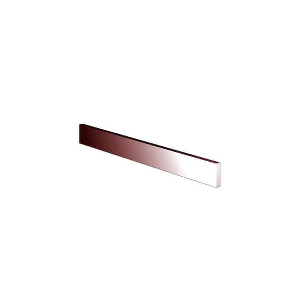 Charlotte Raised 3 in. W x 42 in. H x 0.75 in. D in Bordeaux Filler in Assembled Wall Cabinet