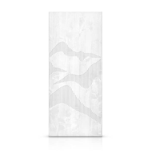 28 in. x 80 in. Hollow Core White Stained Pine Wood Interior Door Slab