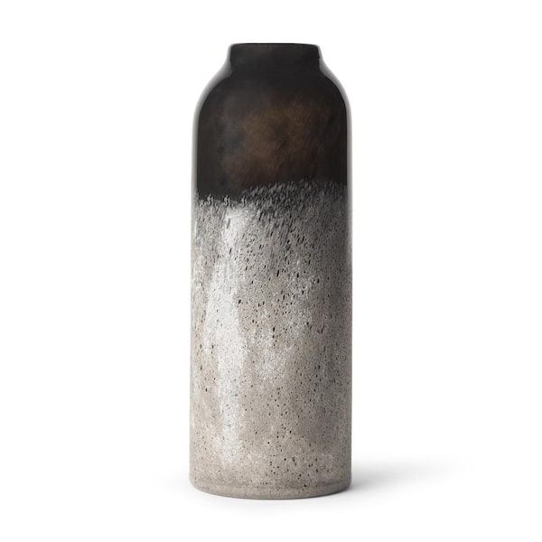 Mercana Emu Tall Black with Gray Vase