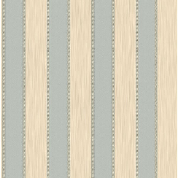 Unbranded Ornamenta 2 Light Blue/Beige Classic Stripe Design Non-Pasted Wallpaper Roll (Cover 57.75 sq. ft.)