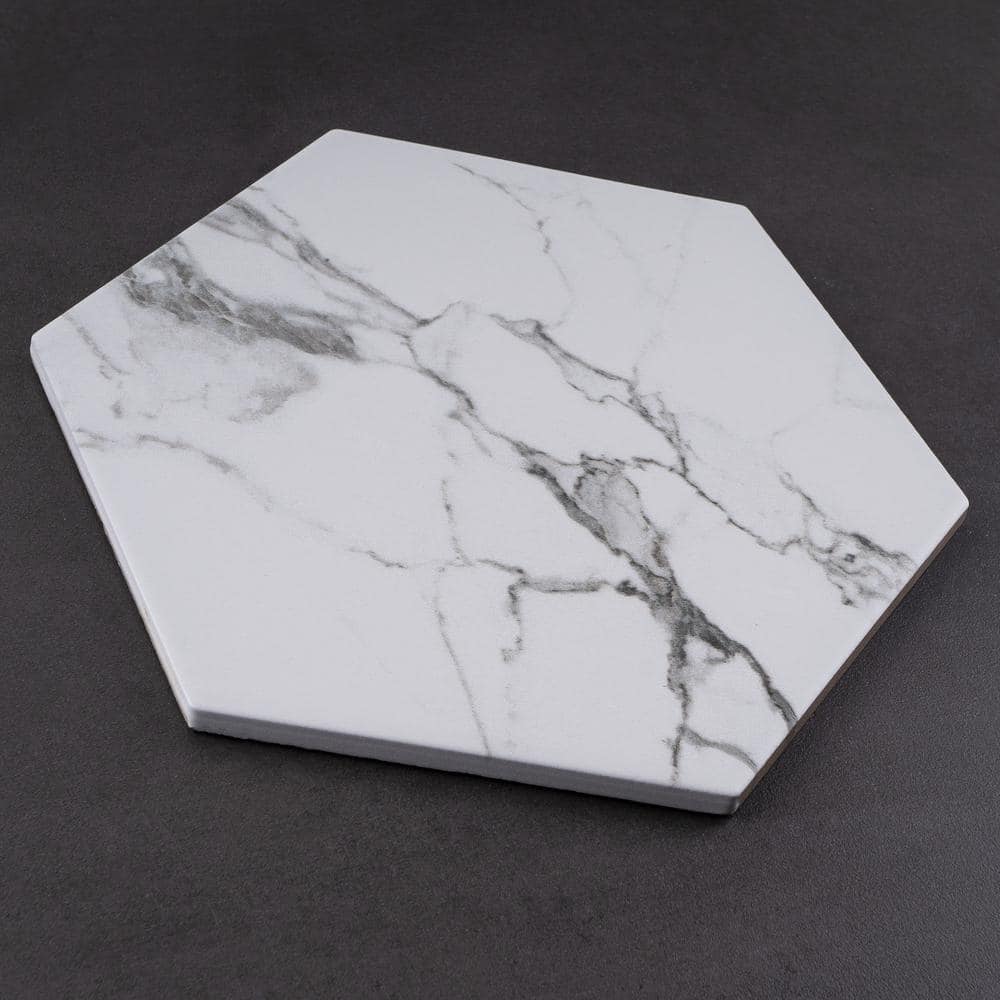 Elegance 7.87" x 9.45" Porcelain Marble Look Wall & Floor Tile