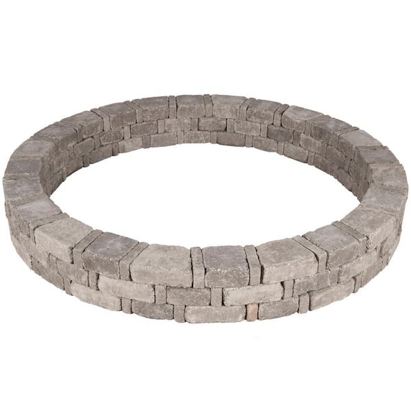 Pavestone Rumblestone 79.3 in. x 10.5 in. Concrete Tree Ring Kit in Greystone