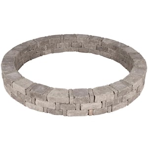 Rumblestone 79.3 in. x 10.5 in. Concrete Tree Ring Kit in Greystone