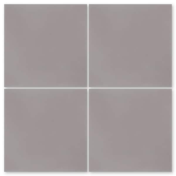 Villa Lagoon Tile Solid Square Featherstone/Matte 8 in. x 8 in. Cement Handmade Floor and Wall Tile (Box of 8/3.45 sq. ft.)