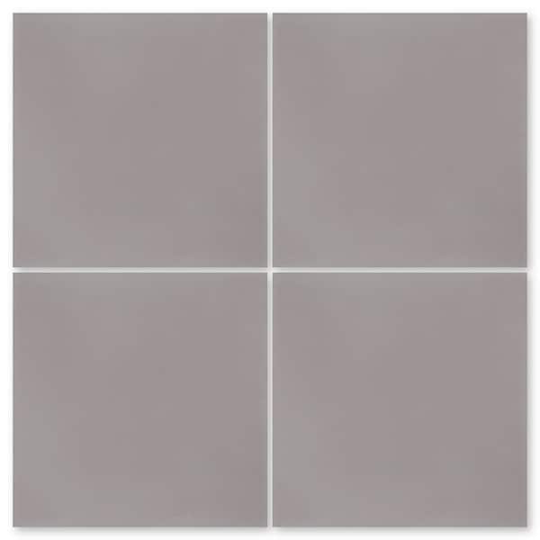 Villa Lagoon Tile Solid Square Featherstone 8 in. x 8 in. Cement Handmade Tile Sample