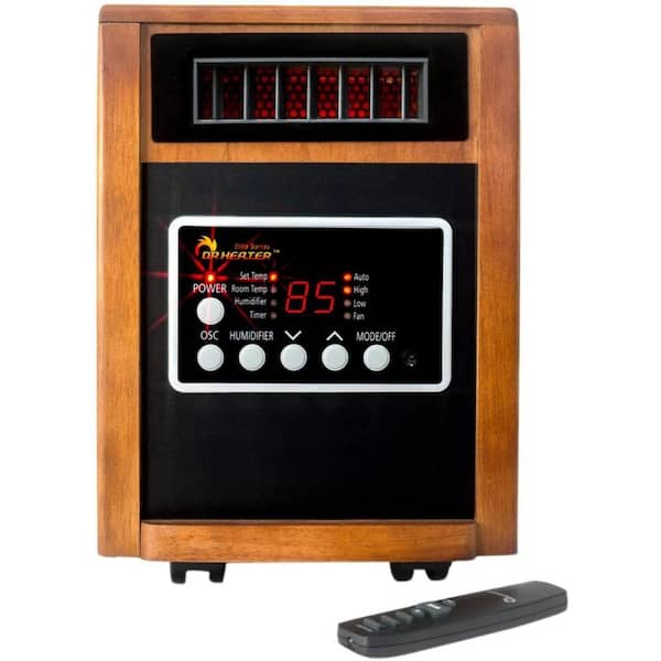 Dr Infrared Heater Elite Series 1500-Watt Dual Heating System Infrared Portable Heater with Built-In Ultrasonic Humidifier/Oscillating Fan