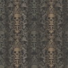 Luther Sand Skull Modern Damask Wallpaper