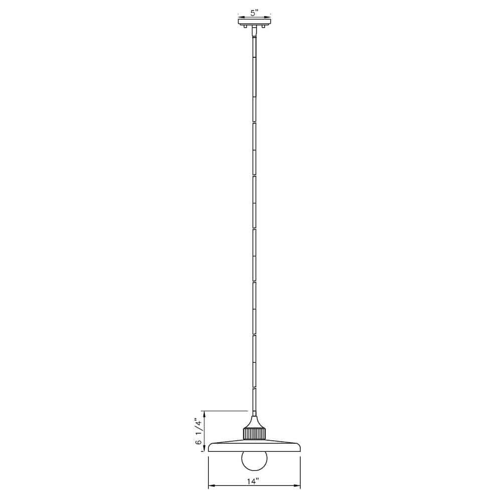 Olde Brass and Glass 14" Indoor/Outdoor Pendant Light