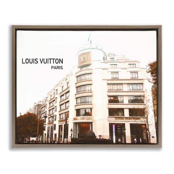 Stupell Industries Designer Brand Building by Graffi tee Studios Brown Floater Frame Architecture Graphic Art Print 25 in. x 31 in.