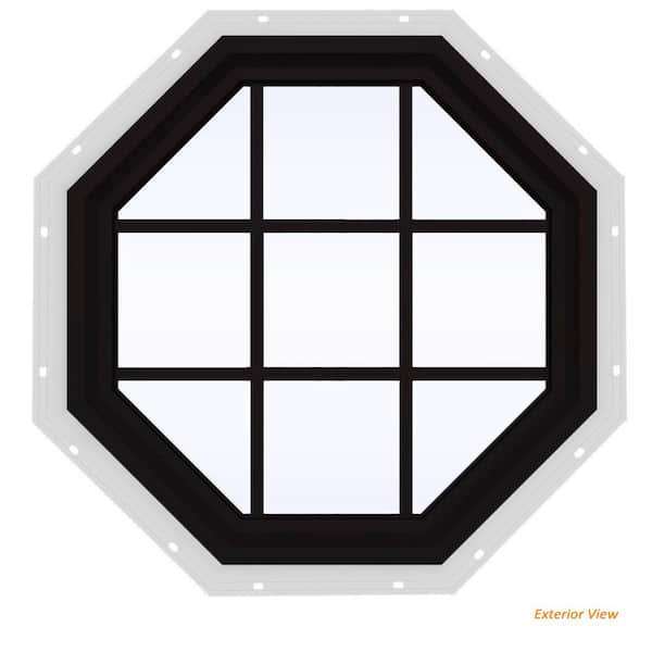 y*o様 P.Black Window JELD-WEN 36 in. x 36 in. V-4500 Series Black Exterior/White