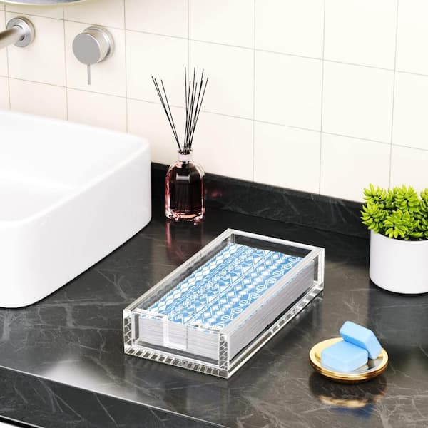 Acrylic Napkin Holder for Bathroom, Hand Towel Holder for Kitchen, Parties, Weddings, Party, Hotel, Restaurant, Clear