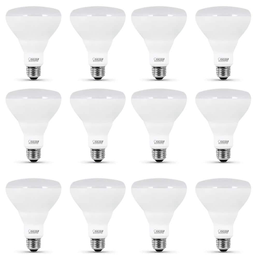 Feit Electric 120-Watt Equivalent BR40 Dimmable CEC Title 24 90+ CRI Recessed E26 Flood LED Light Bulb, Bright White 3000K (12-Pack) -  BR40DMHO930CA26