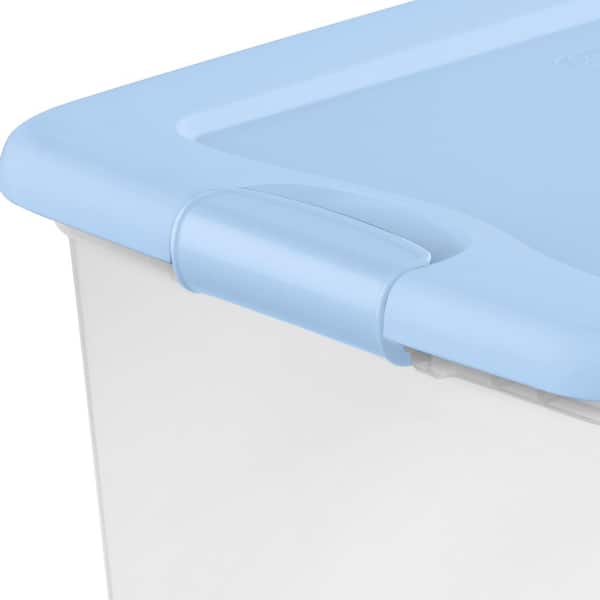 https://images.thdstatic.com/productImages/51f3eee8-c5b2-441b-909d-a3b4c6ec9b2b/svn/clear-base-with-school-blue-lid-latches-sterilite-storage-bins-14972806-4f_600.jpg