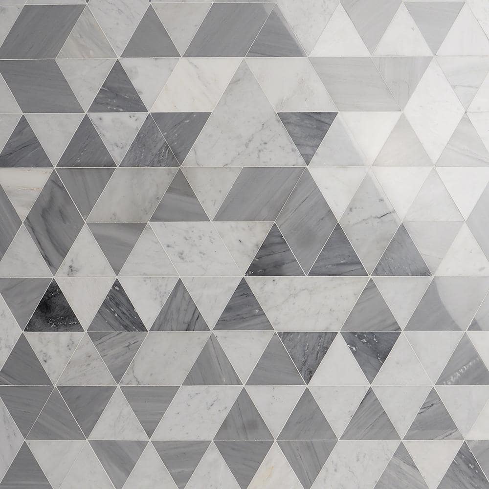 Prisma Gray 13.5 in. x 7.75 in. Polished Marble Floor and Wall Tile (0.73 sq. ft./Sheet) price history on PriceWatchPro