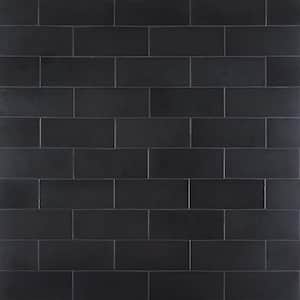 Ardor Black 4.7 in. x 11.81 in. Metallic Porcelain Wall Tile (5.84 sq. ft./Case)