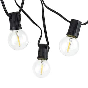 Outdoor 17 ft. Plug-in Globe Bulb LED Party String Lights for Patio with 11 G40 LED Bulbs Included, 100 Lumen Per Bulb