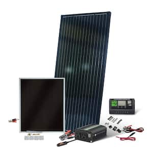 215-Watt Solar Panel Kit with 400-Watt Power Inverter, 15 Amp Charge Controller and BONUS 7-Watt Solar Trickle Charger
