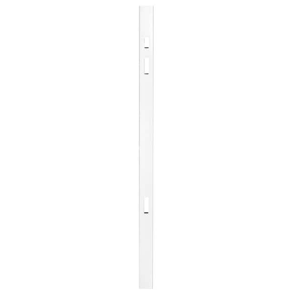 Veranda Pro Series 5 in. x 5 in. x 8 ft. White Vinyl Woodbridge Privacy Picket Top Routed Line Fence Post