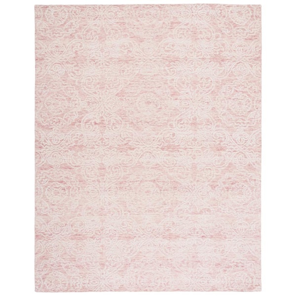 Metro 10 ft. x 14 ft. Dark Pink/Ivory Oriental Area Rug