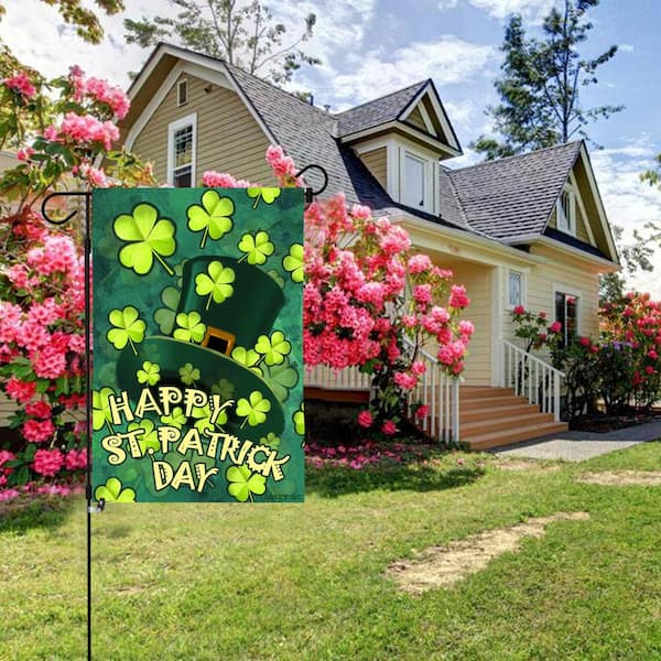 Patrick's Day dog Garden Flag Double-sided House Decor Yard Banner Welcome St 