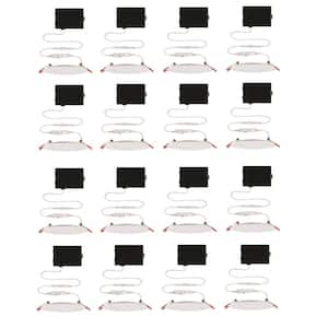 4 in. Selectable New Construction and Remodel Ultra Slim Canless Recessed Integrated LED Kit (16-Pack)