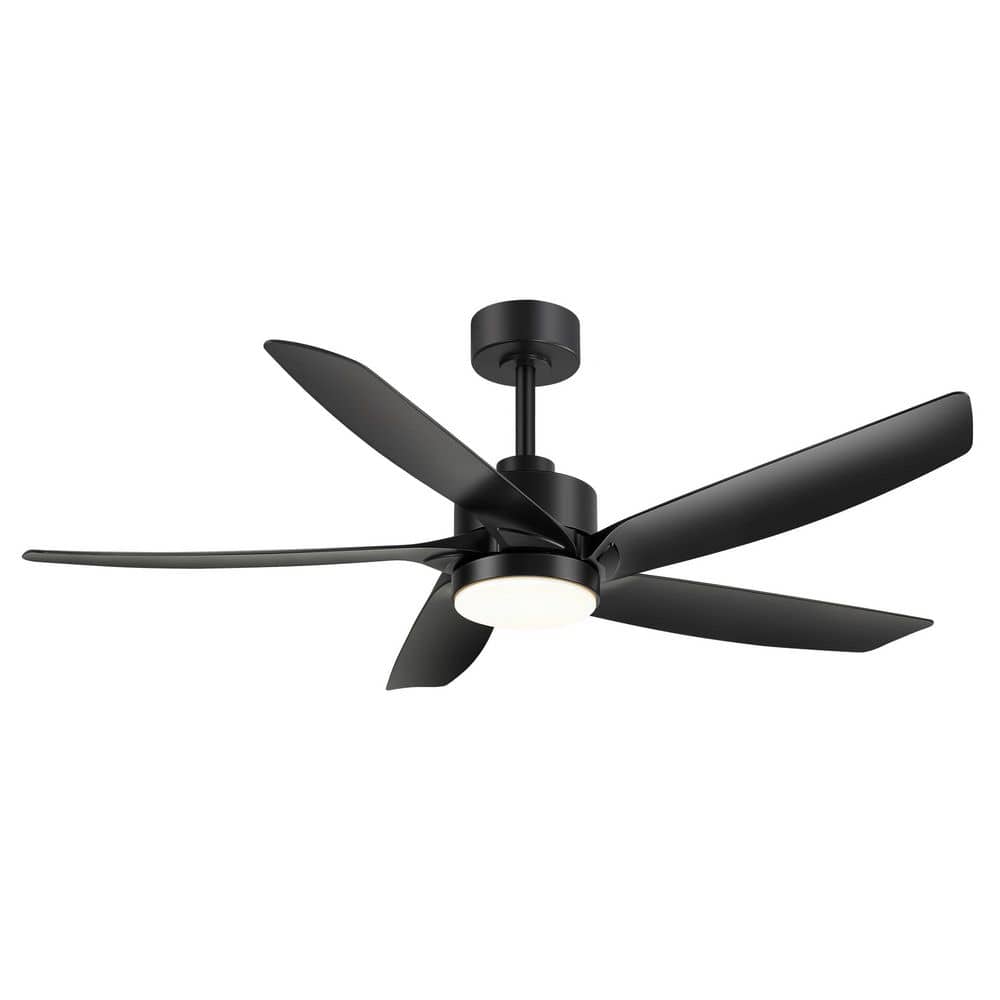 Percival 54 in. Indoor Matte Black Ceiling Fan with Propeller Blades, Color-Changing Integrated LED and Remote Included price history on PriceWatchPro