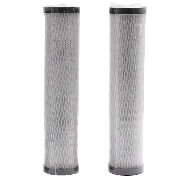 Westbrass Replacement Filter Cartridges for F400 Under Sink In-line Water Filter Unit, White (2-Pack)