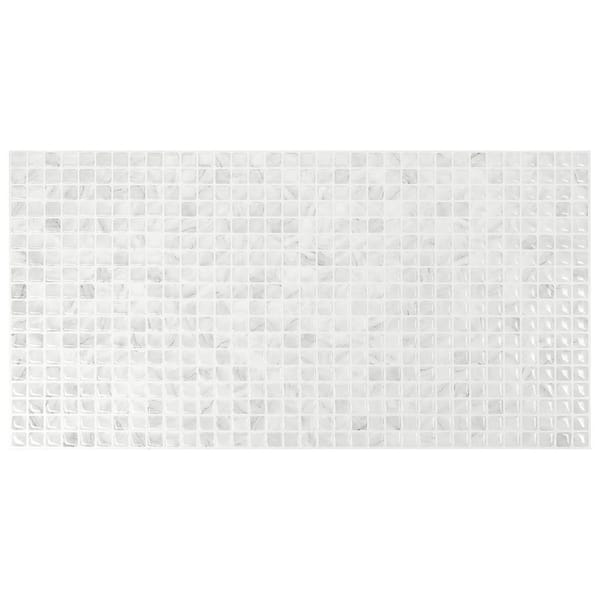 Smart Tiles 2pk XL Glossy Peel & Stick 3D Tile Paper Backsplash Minimo Marble: Vinyl Self-Adhesive Wall Tiles