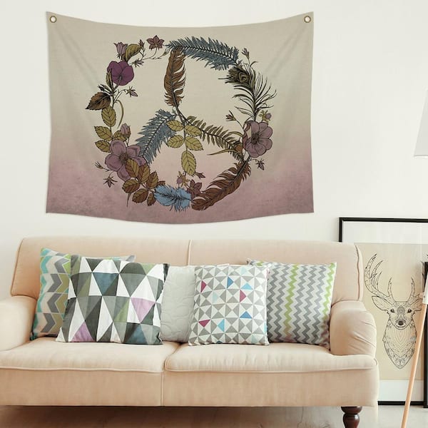 Stratton Home Decor Botanical Peace Wall Tapestry