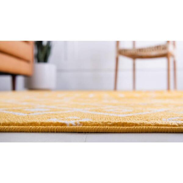 Doormat Layering Rug, Cream and Mustard Pattern Area Rug, Yellow Doormat Rug,  Aztec Rug for Door Mat, Outdoor Entry Rug, Boho Area Rug 