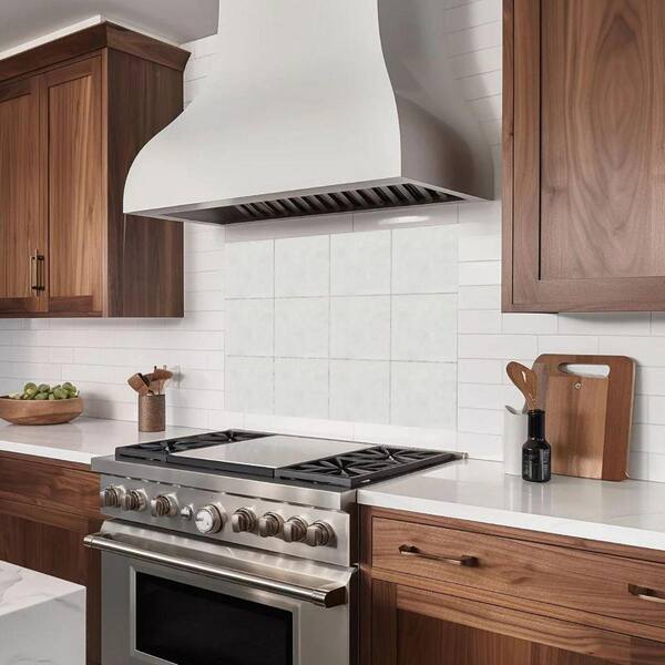 MI ALMA White R81 6 in. x 6 in. Vinyl Peel and Stick Tile (24