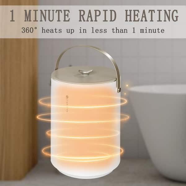 20L Capacity Single Towel Warmer Bucket in White, Electric Plug-In, 4 Timing Settings, Overheating Protection