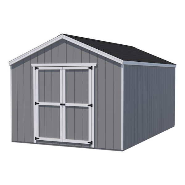 Little Cottage Co. Value Gable 10 ft. x 14 ft. Outdoor Wood Storage Shed Precut Kit with Floor (140 sq. ft.)