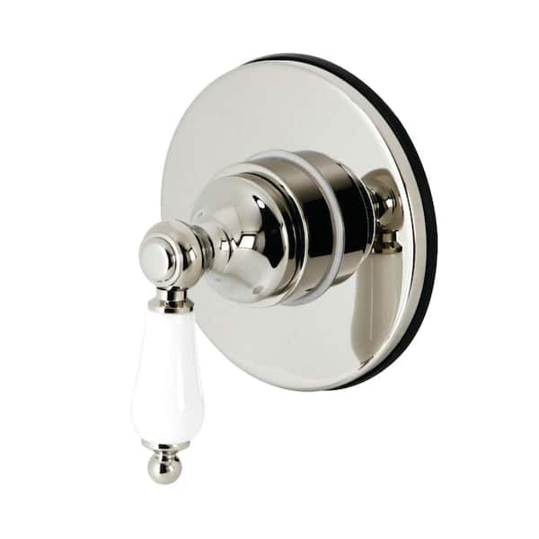 Kingston Brass Single-Handle 1-Hole Wall Mount Three-Way Diverter Valve with Trim Kit in Polished Nickel