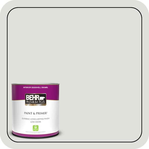 BEHR PREMIUM PLUS 1 qt. #GR-W06 Winds Breath Eggshell Enamel Low Odor Interior Paint & Primer