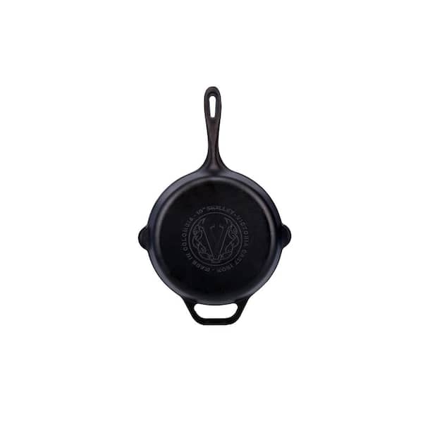 10 Inch Round Preseasoned Cast Iron Frying Pan with Handle in Black - 10  inch - Bed Bath & Beyond - 36309464