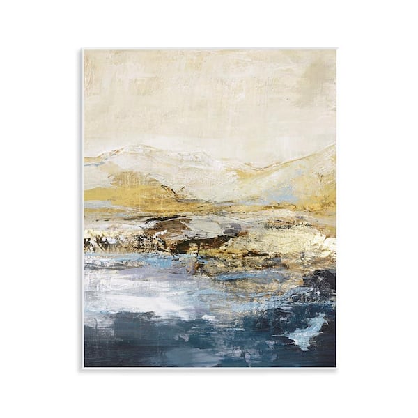 Stupell Industries Mountain Lake Abstraction by Design Fabrikken Unframed Nature Graphic Art Print 14 in. x 11 in.