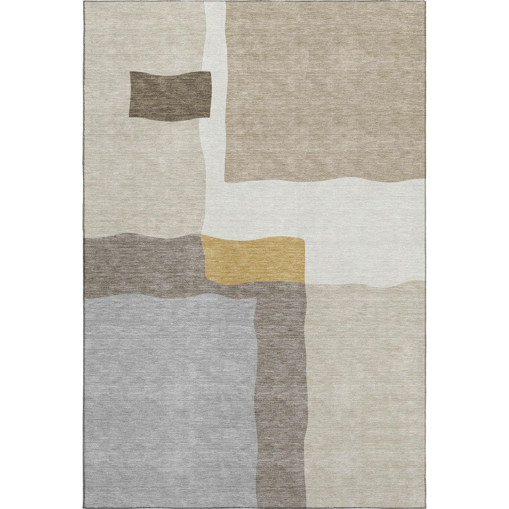 Mayfield Premium Machine Washable Abstract AMF2400 Beige 10 ft. x 14 ft. Area Rug price history on PriceWatchPro