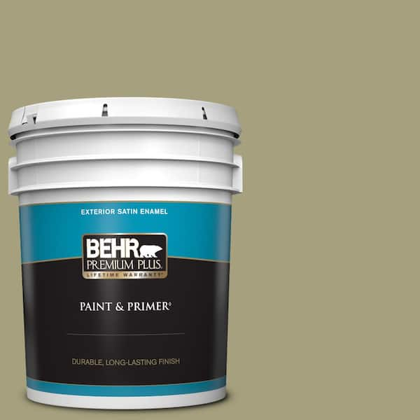 BEHR PREMIUM PLUS 5 gal. #S350-4 Sustainable Satin Enamel Exterior Paint & Primer