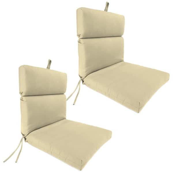 Jordan Manufacturing 44 in. L x 22 in. W x 4 in. T Rectangular Outdoor Dining Chair Cushion in Veranda Tan (2-Pack)