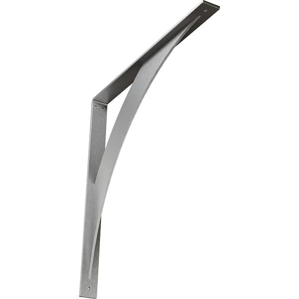 Ekena Millwork 24 in. x 2 in. x 24 in. Stainless Steel Unfinished Metal Legacy Bracket